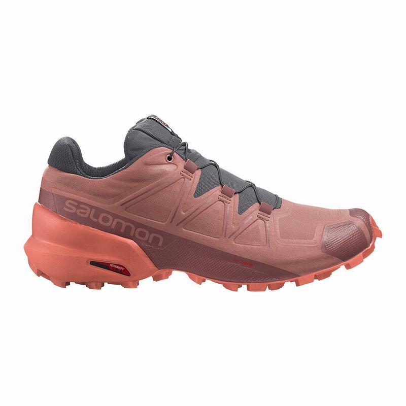 Zapatillas Trail Running Salomon Mujer Rojas Oscuro - Salomon Argentina SPEEDCROSS 5 ,609725-TSY